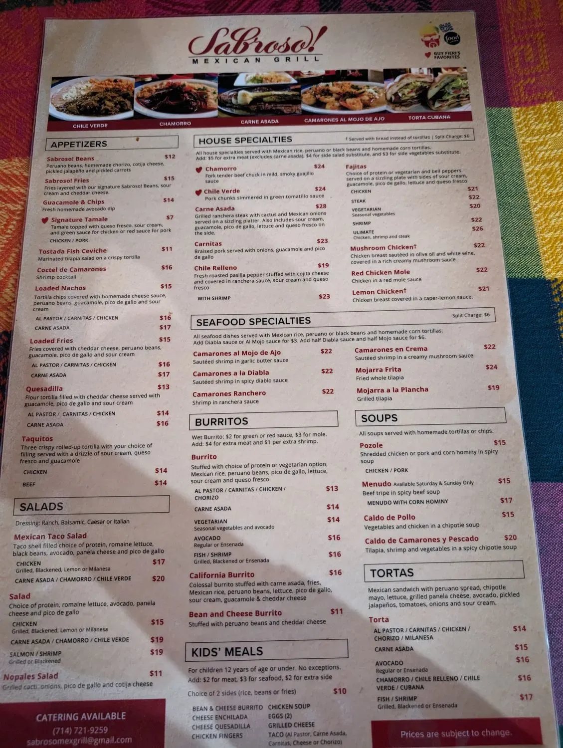 Menu 1