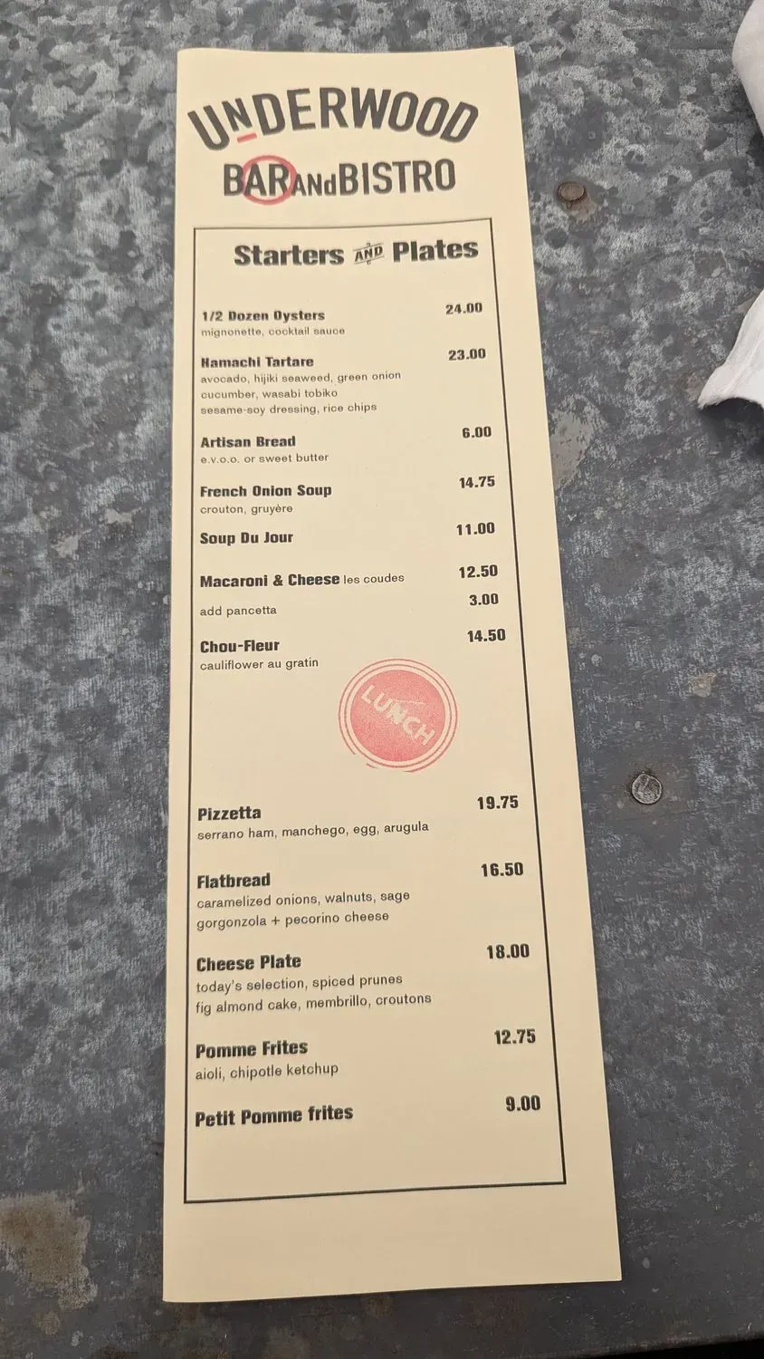 Menu 5