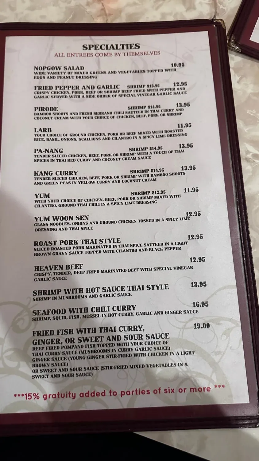 Menu 5