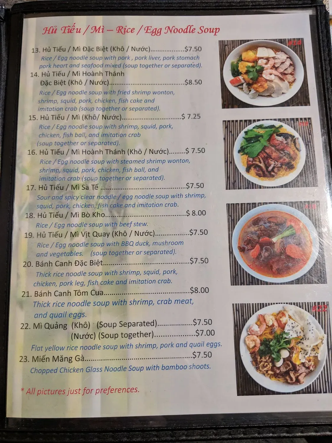 Menu 5