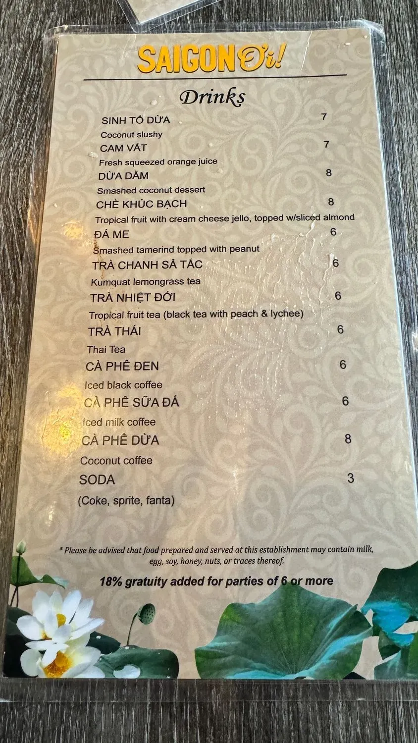 Menu 6