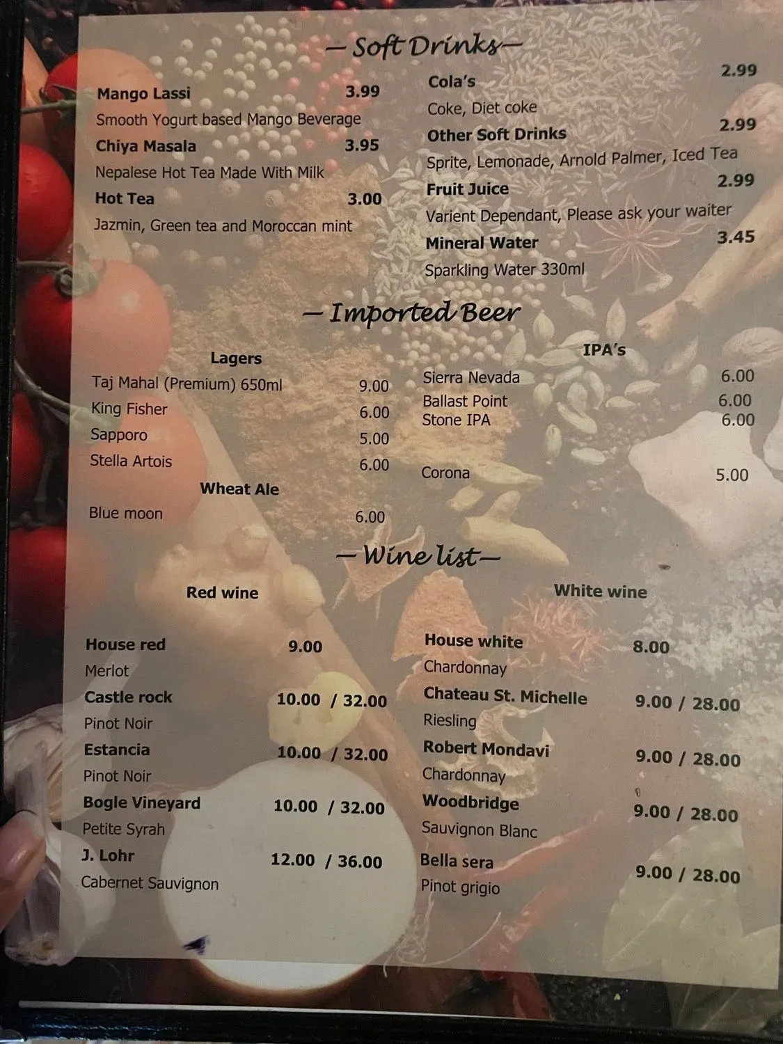 Menu 1