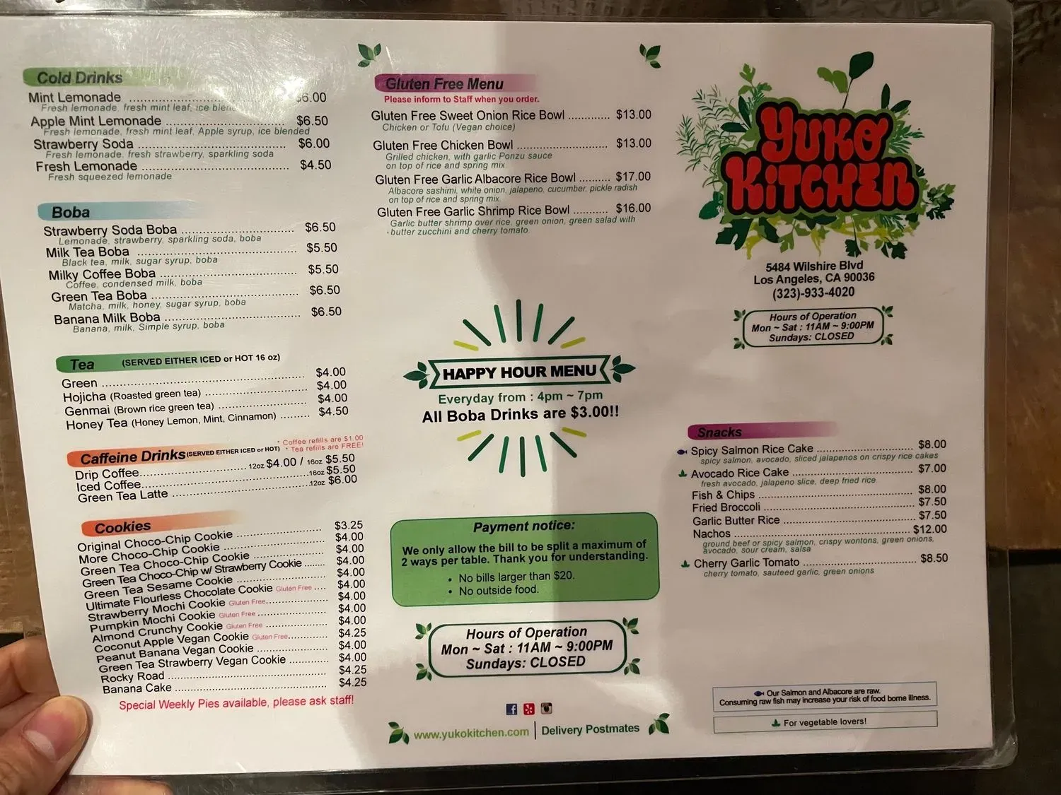 Menu 1