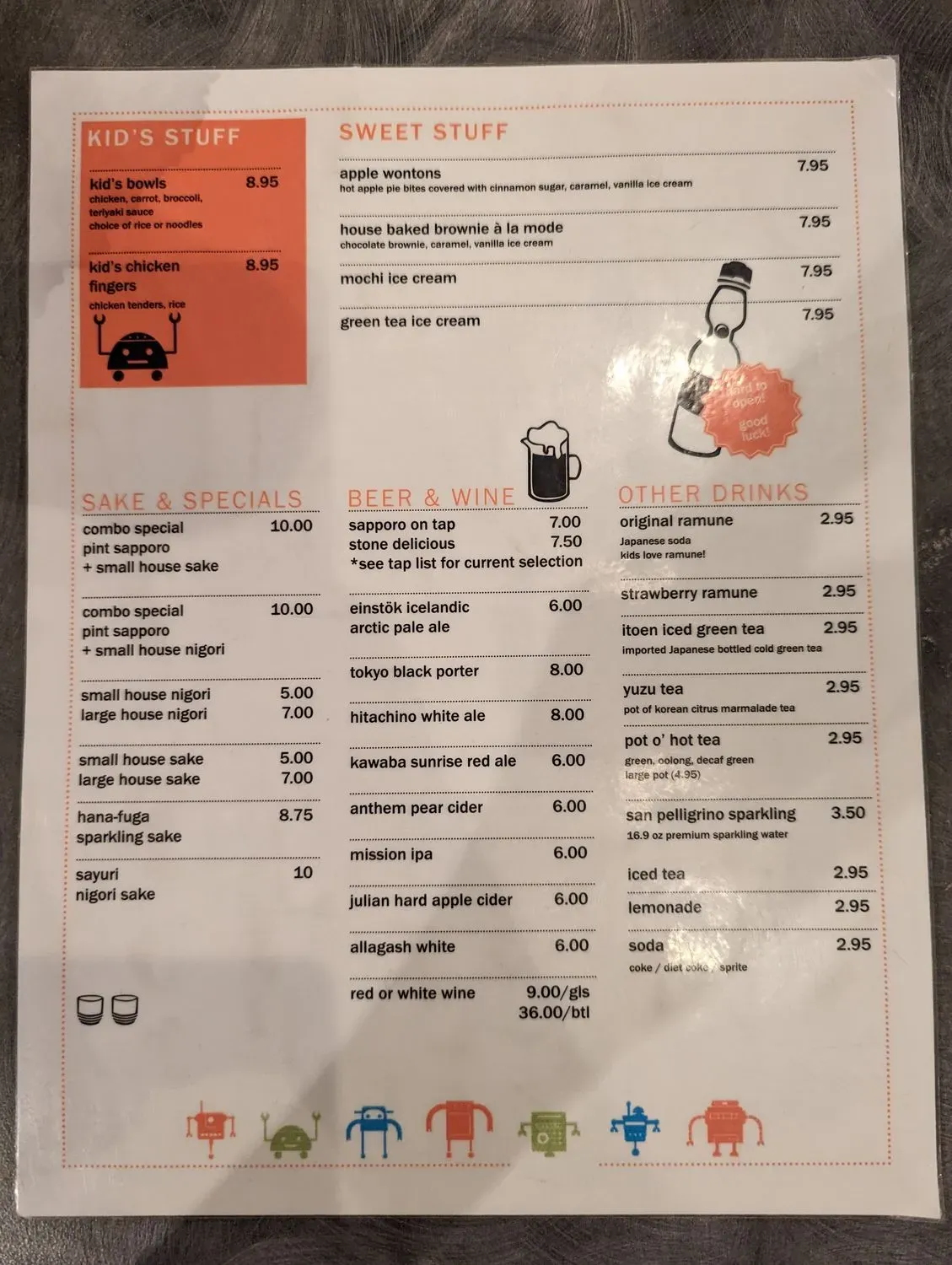 Menu 5