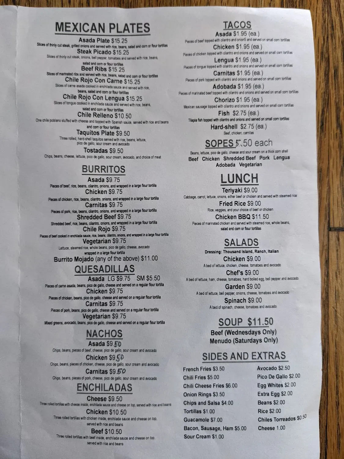 Menu 5