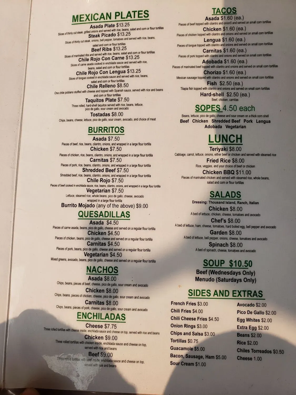 Menu 1