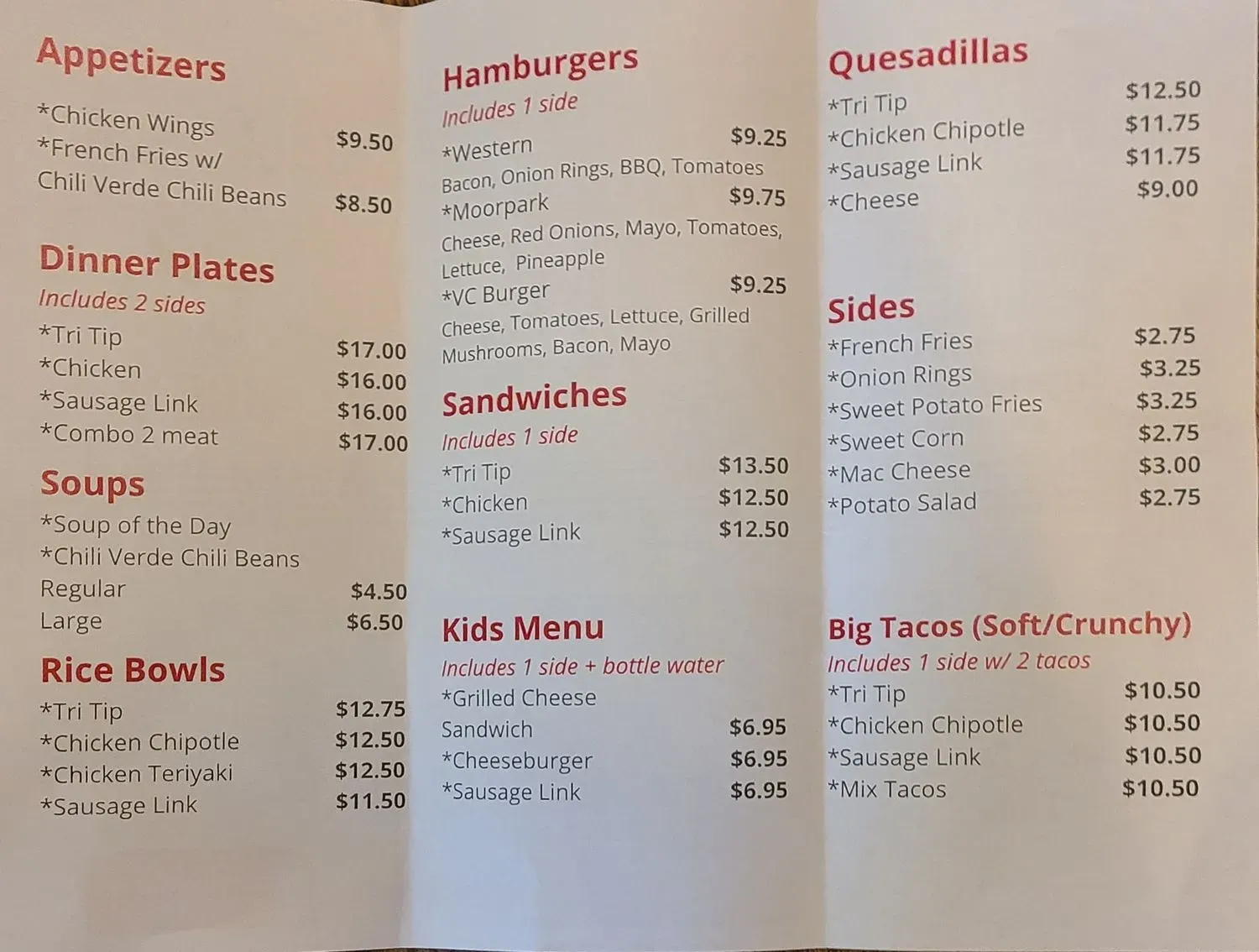 Menu 1