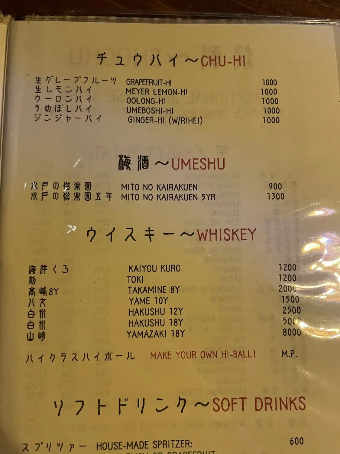 Menu 5