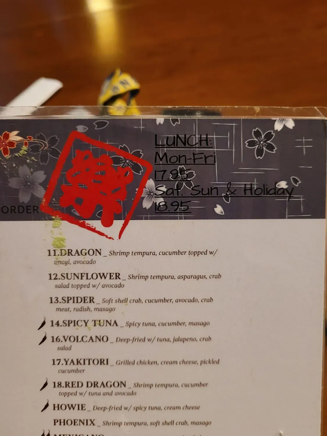 Menu 5