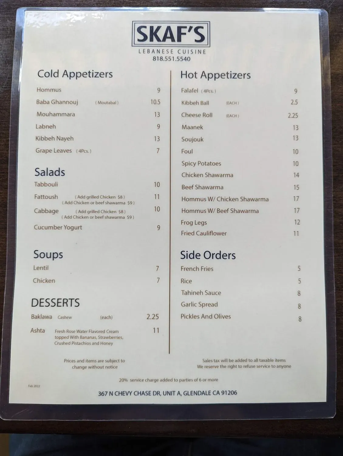 Menu 2