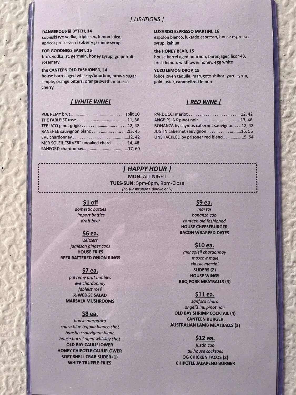 Menu 5