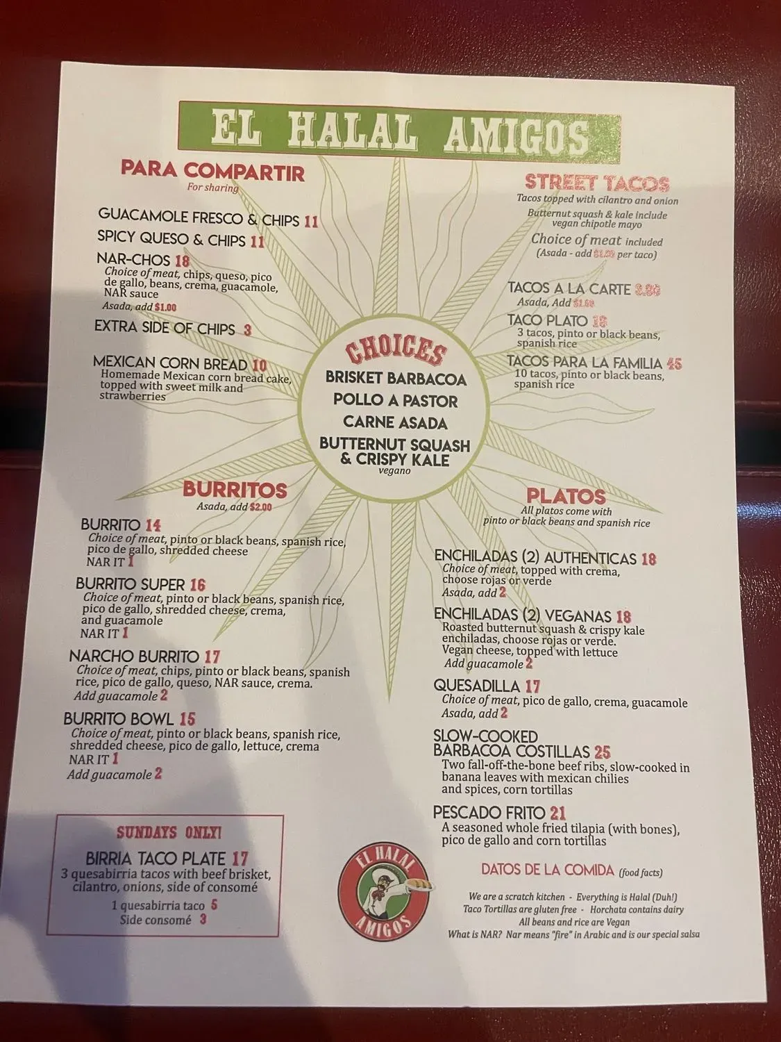 Menu 1