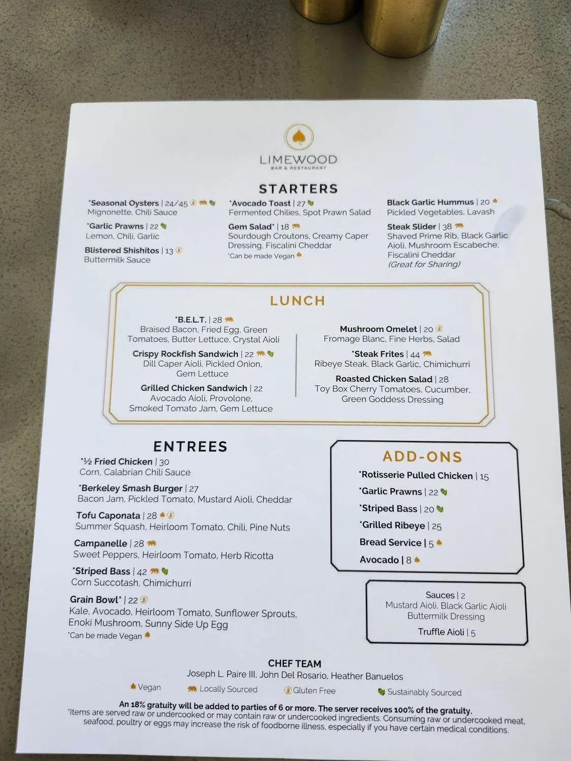 Menu 1