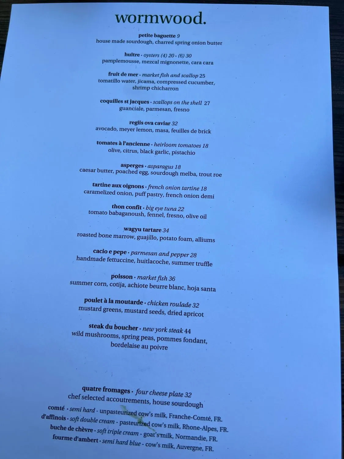 Menu 5