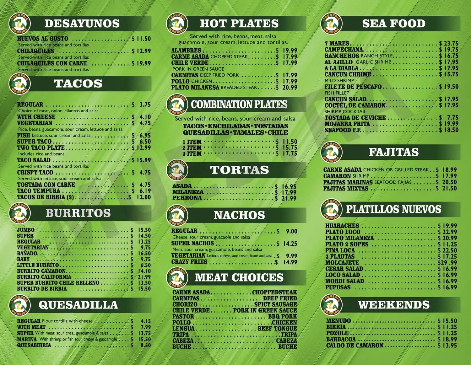 Menu 1