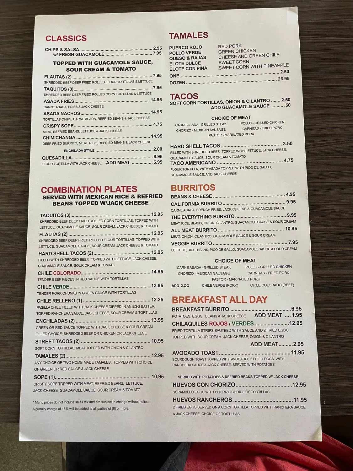 Menu 1