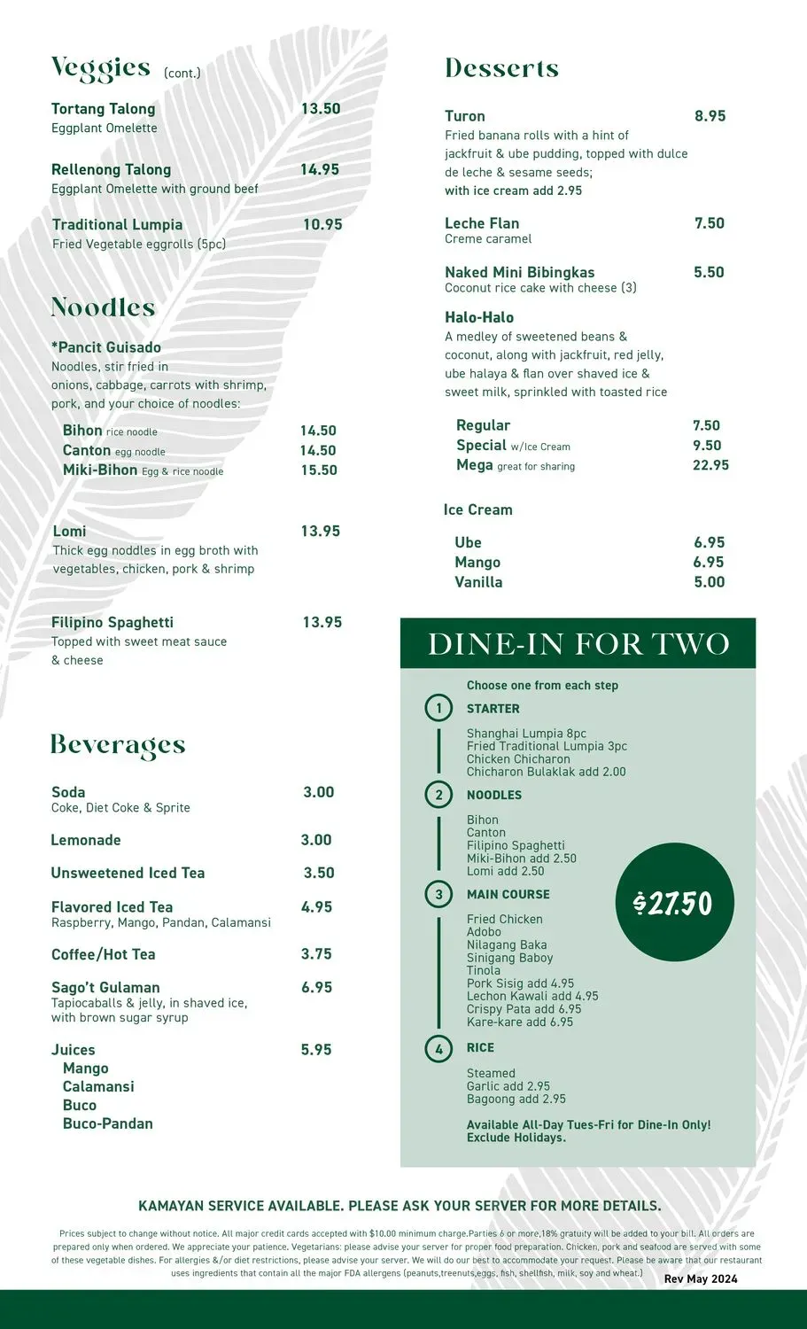 Menu 2