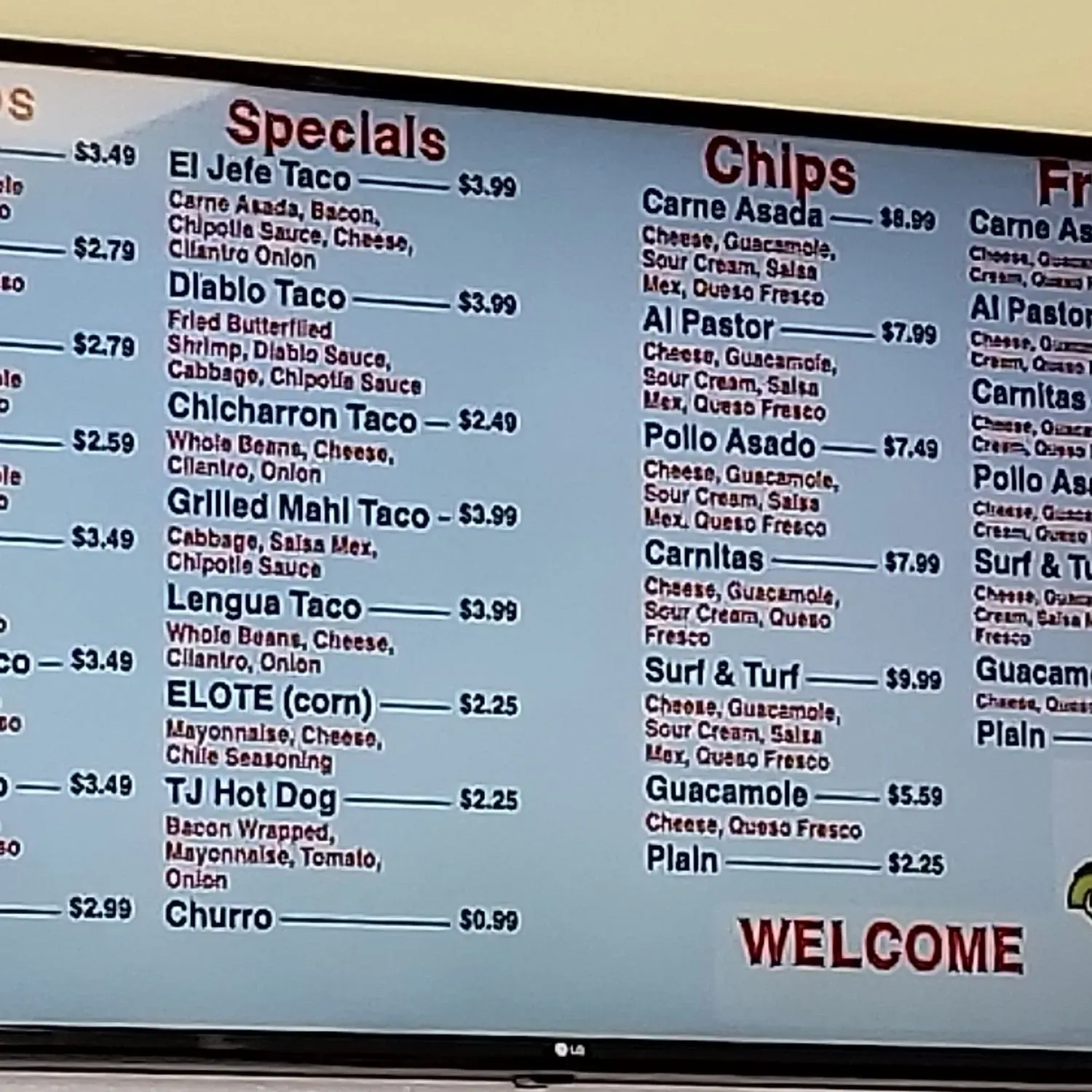 Menu 1