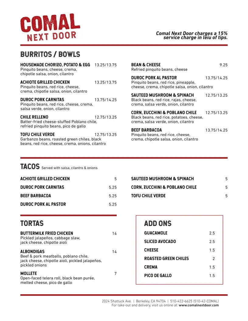 Menu 1