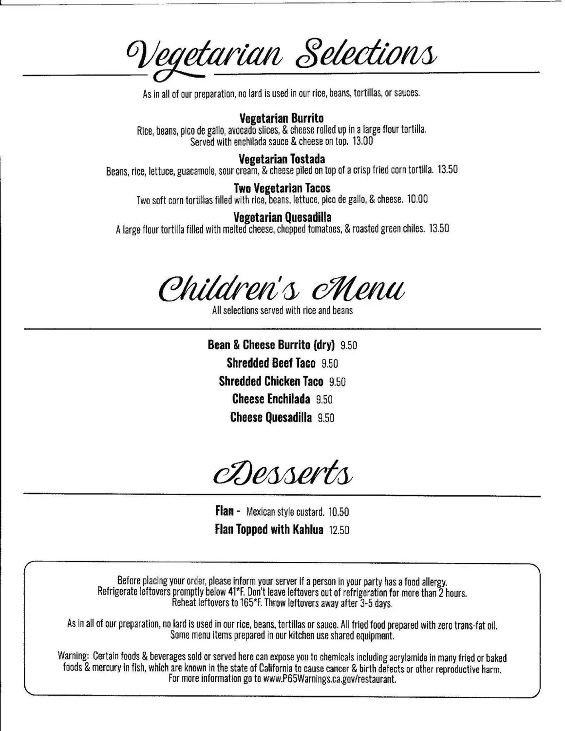Menu 5