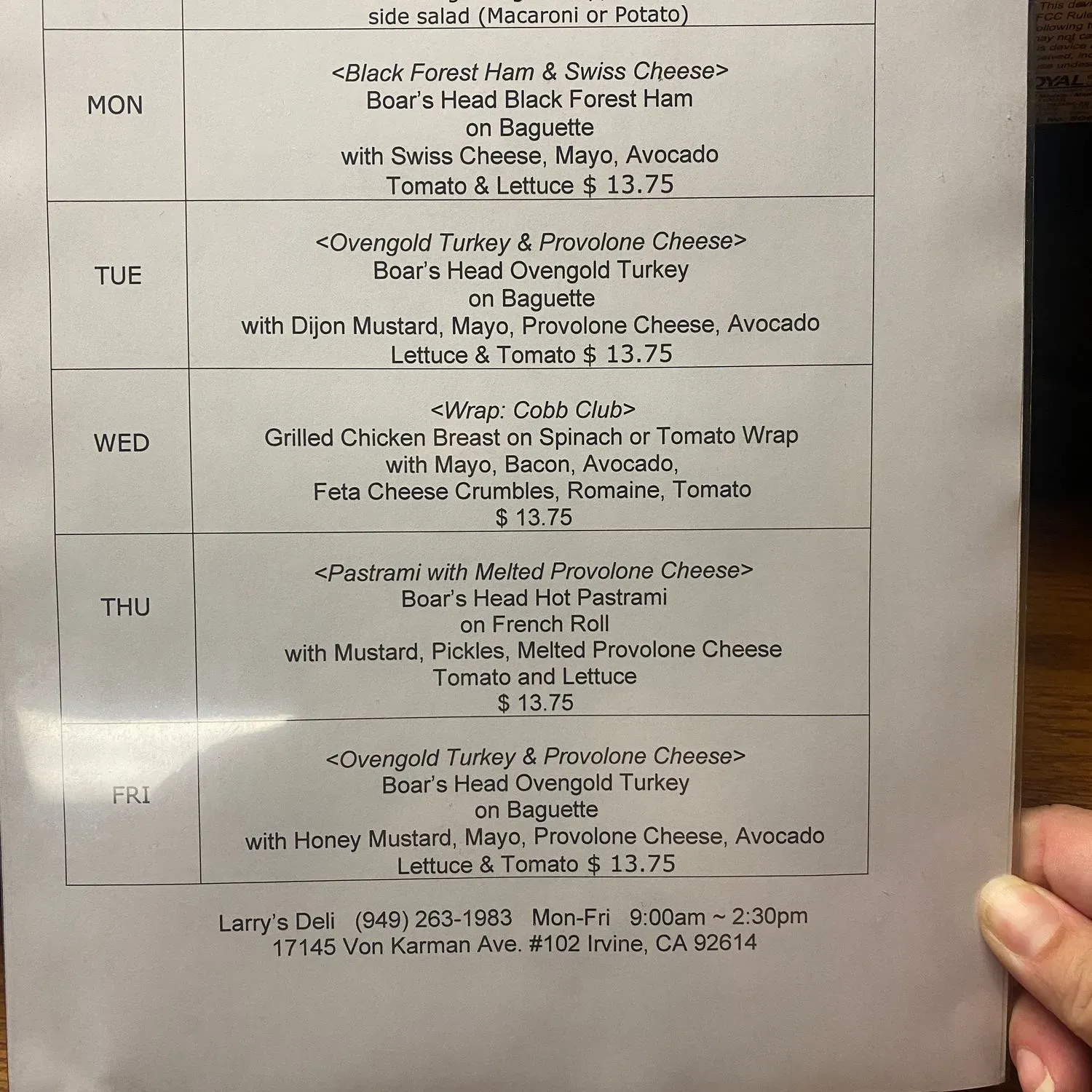 Menu 1