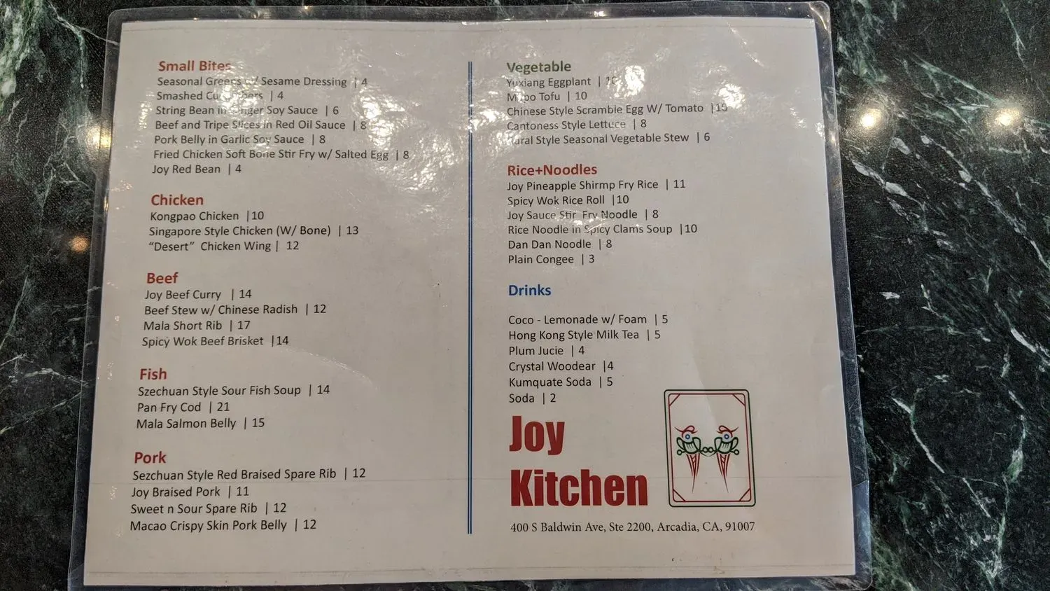 Menu 5