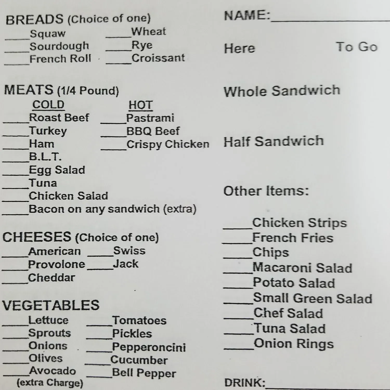 Menu 1