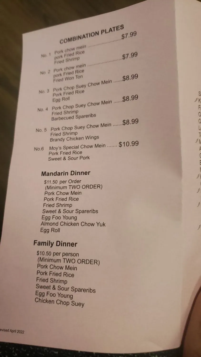 Menu 5