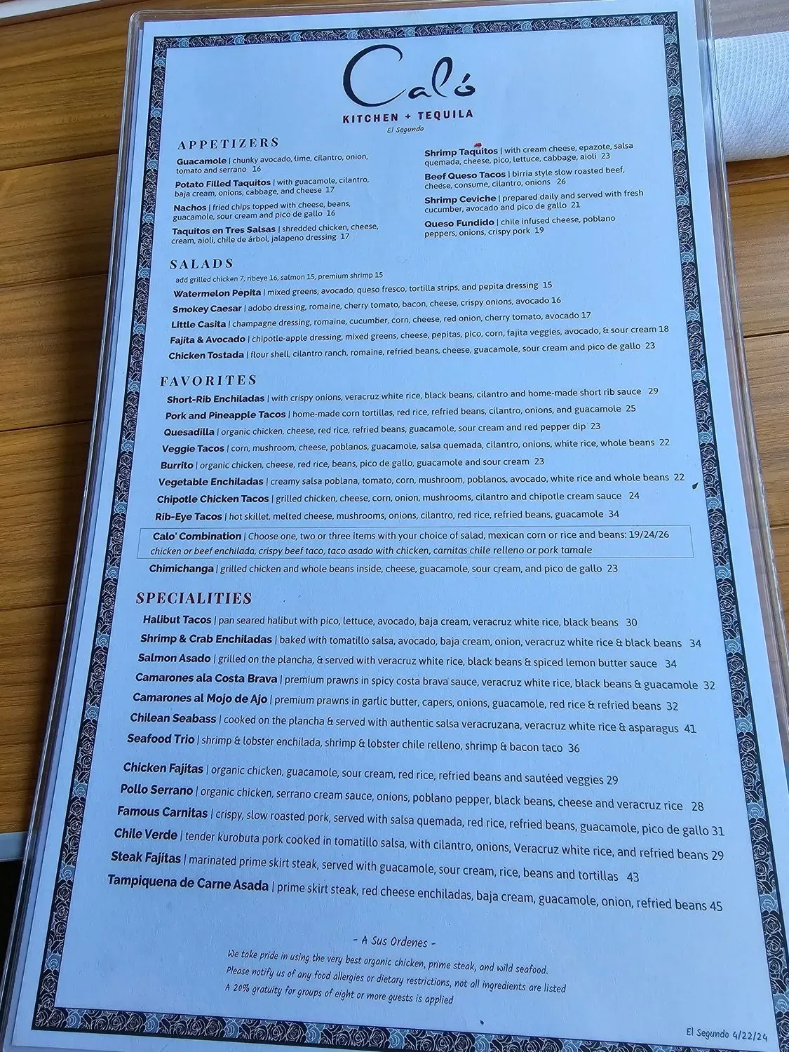 Menu 1