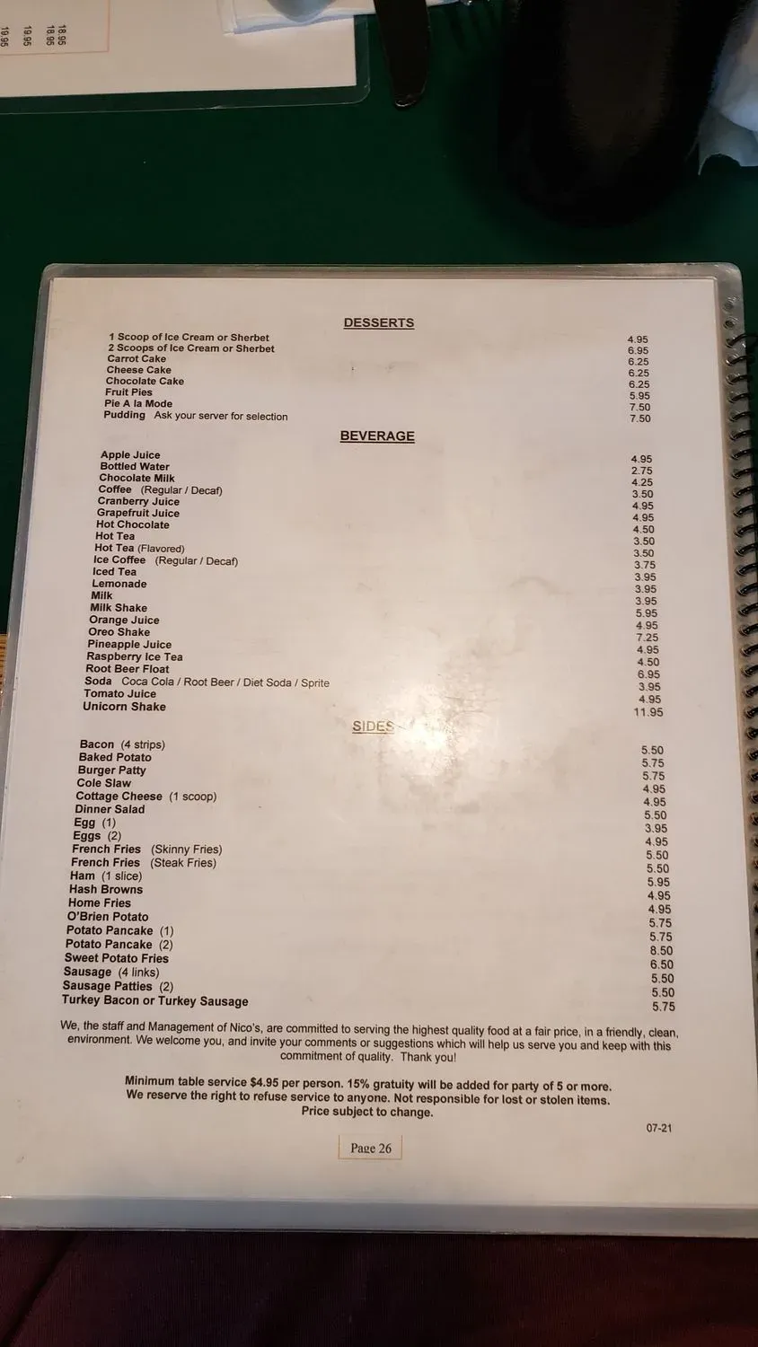 Menu 4