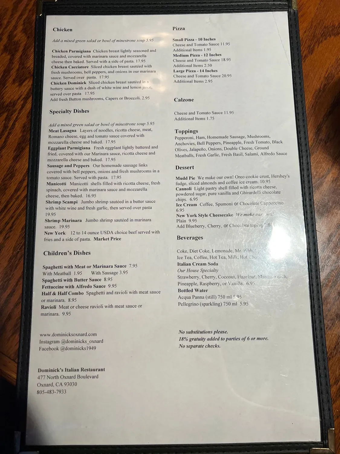 Menu 1