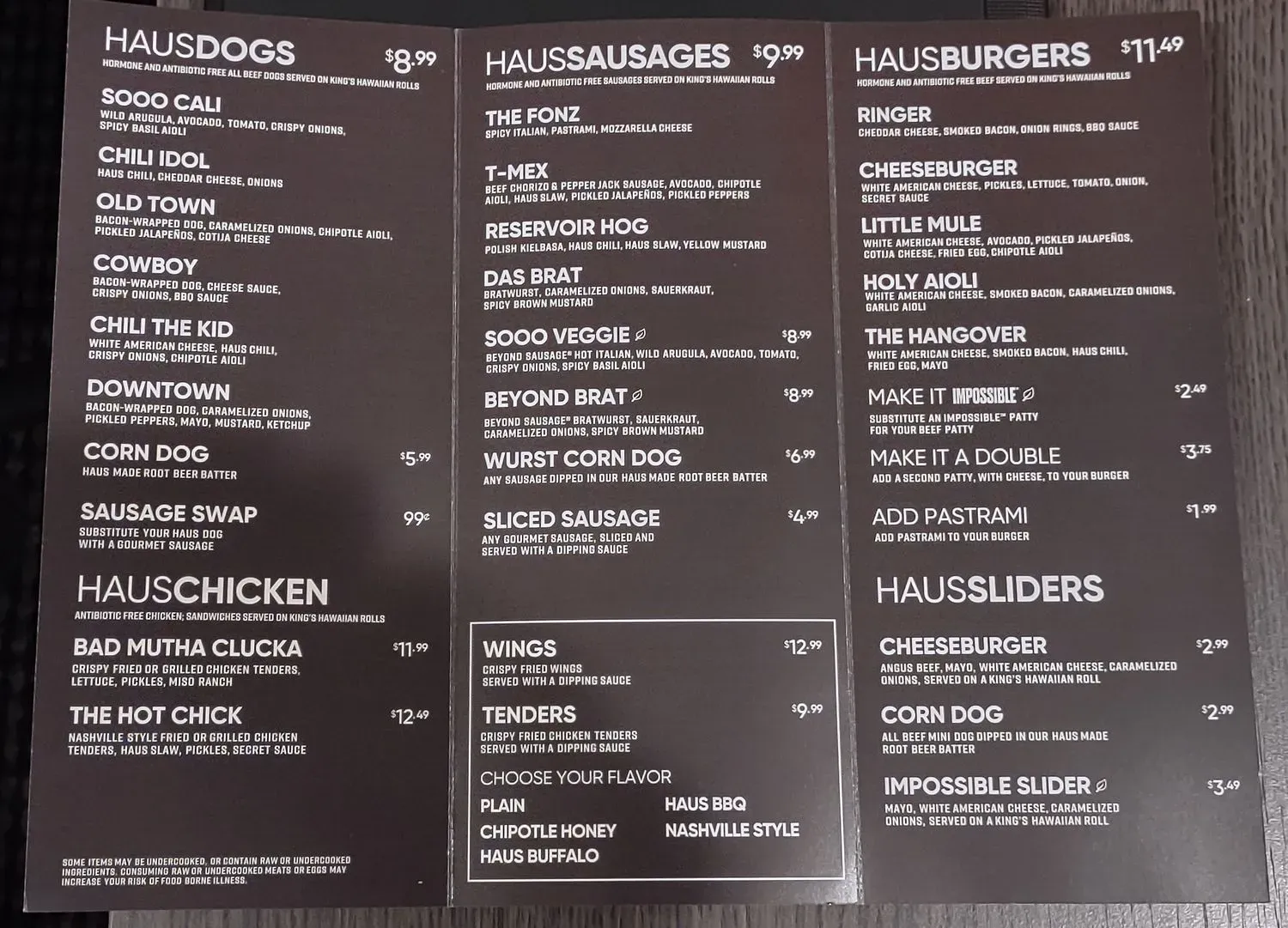 Menu 1