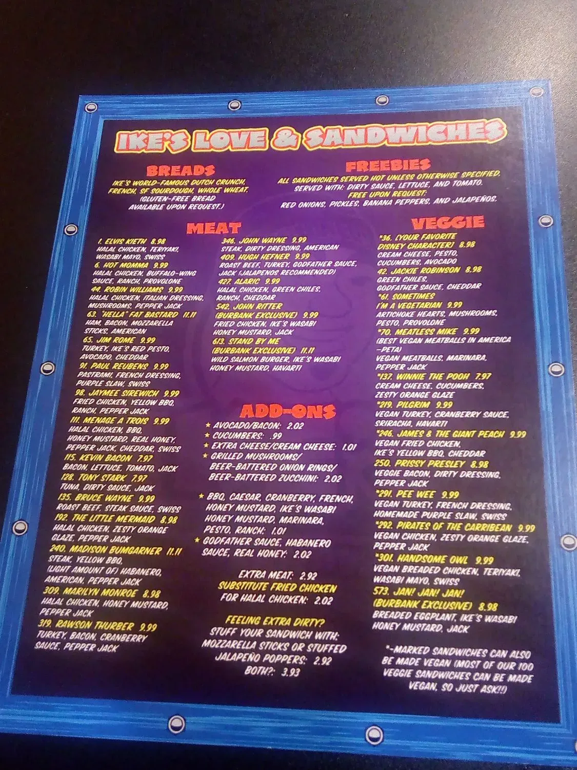 Menu 2