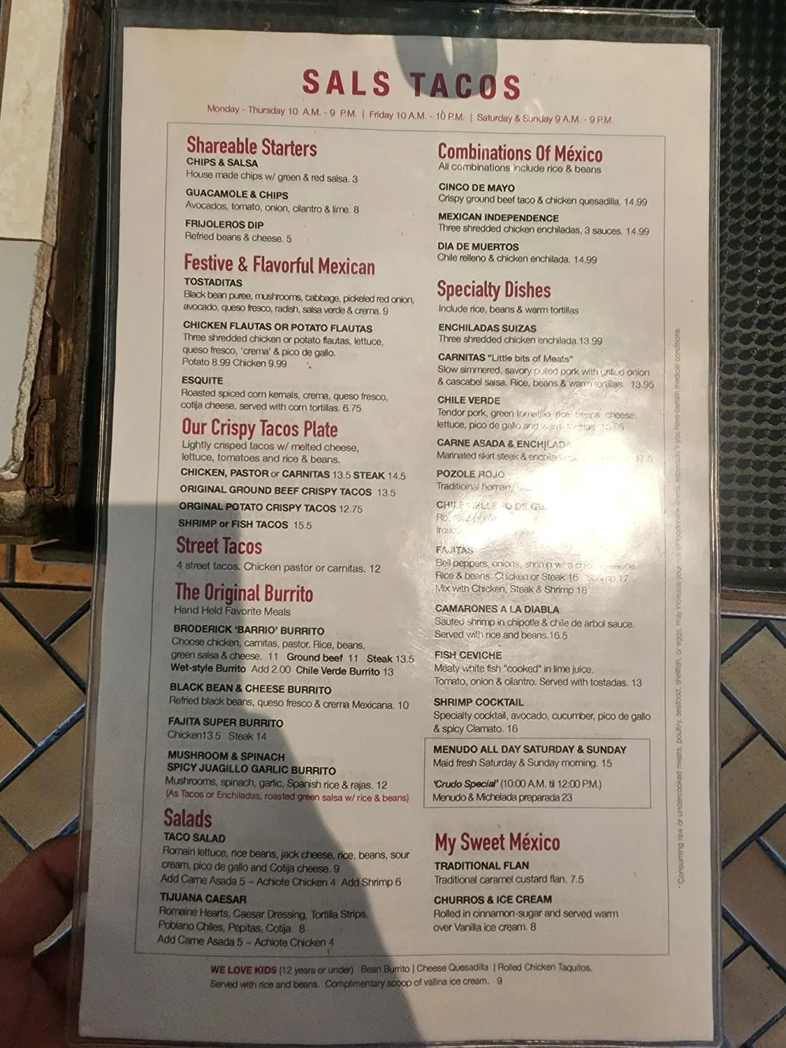 Menu 5