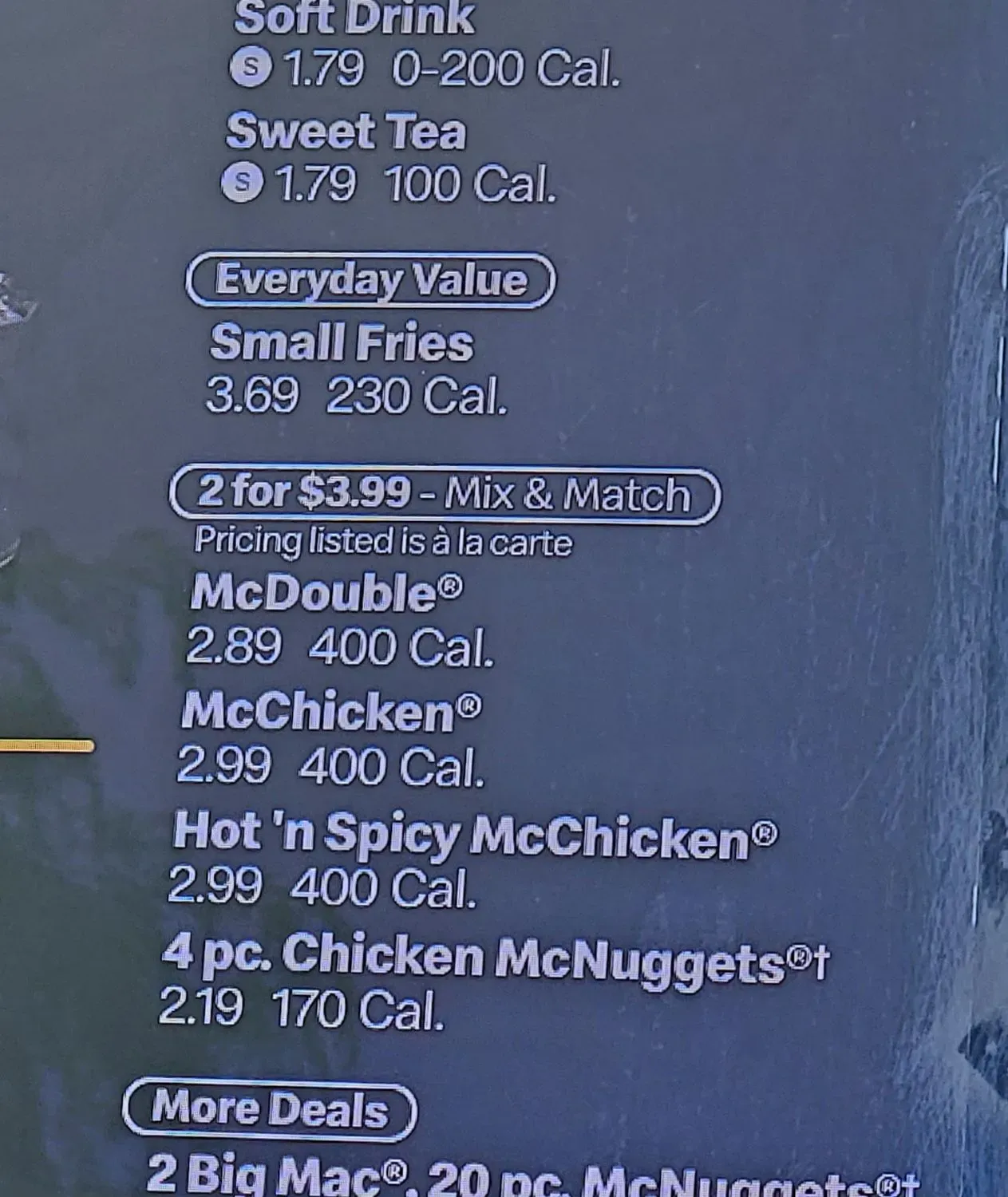 Menu 1