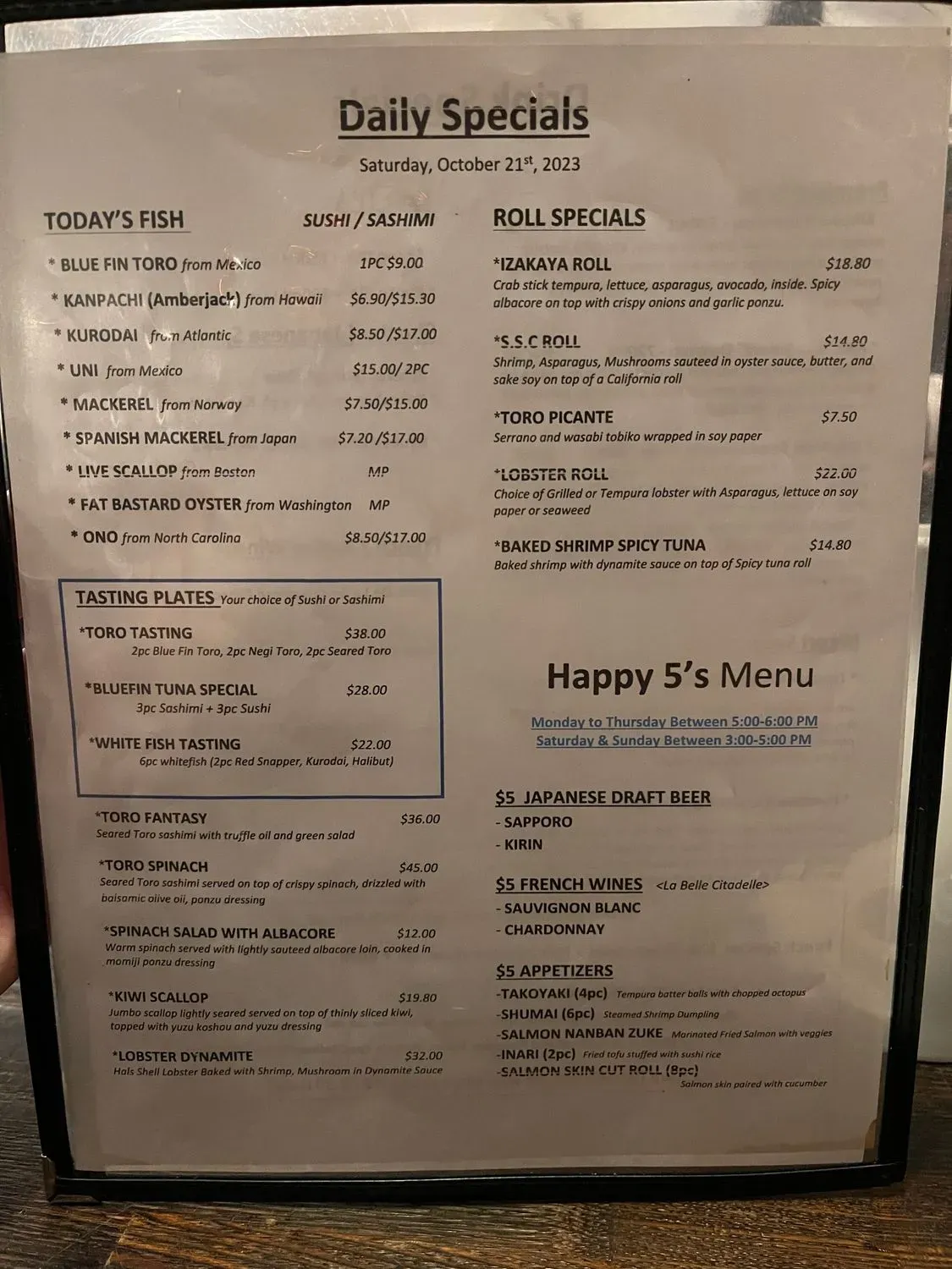 Menu 2