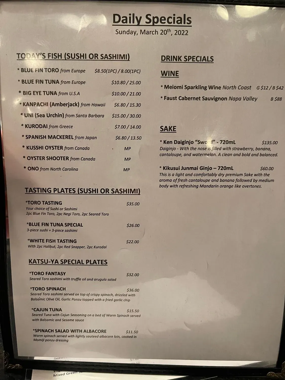 Menu 1