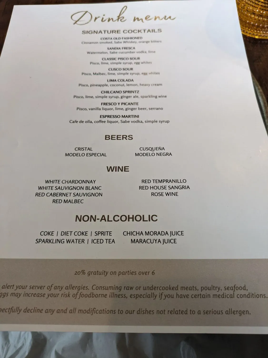 Menu 5