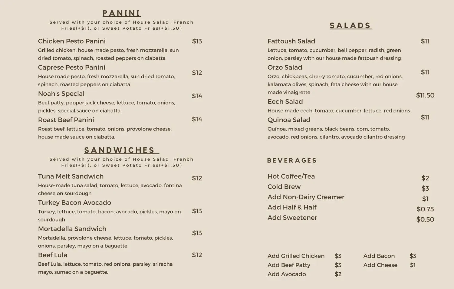 Menu 1