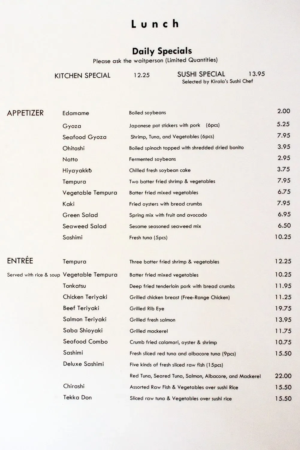 Menu 5