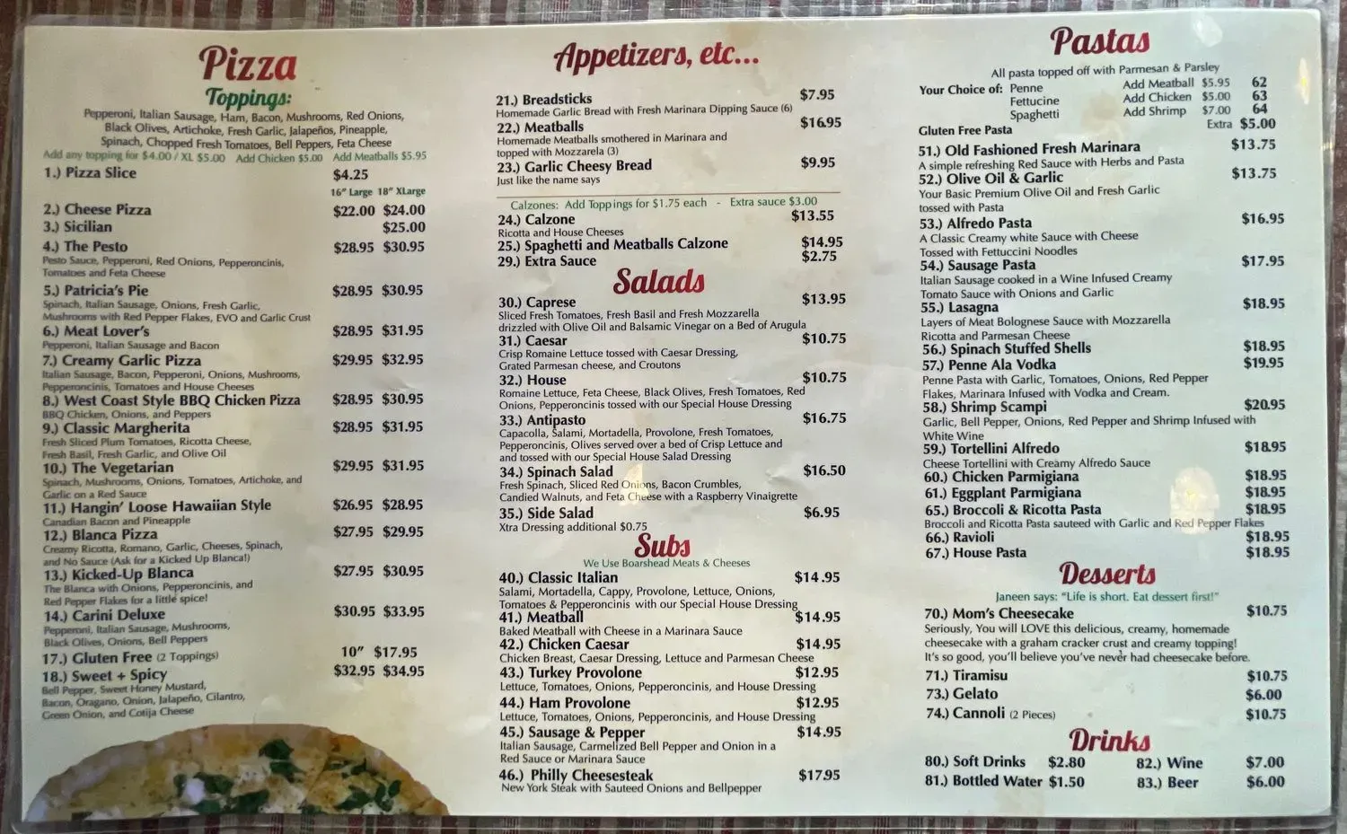 Menu 1