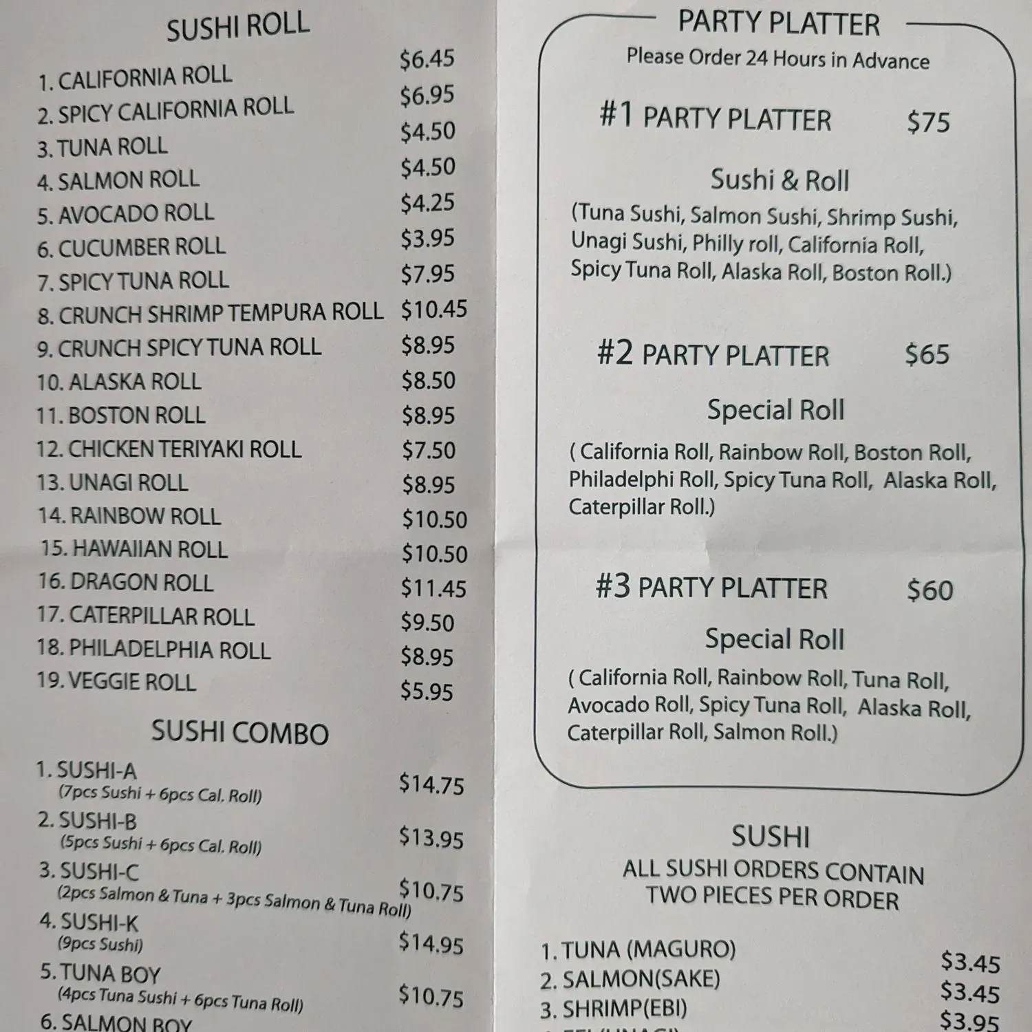 Menu 1