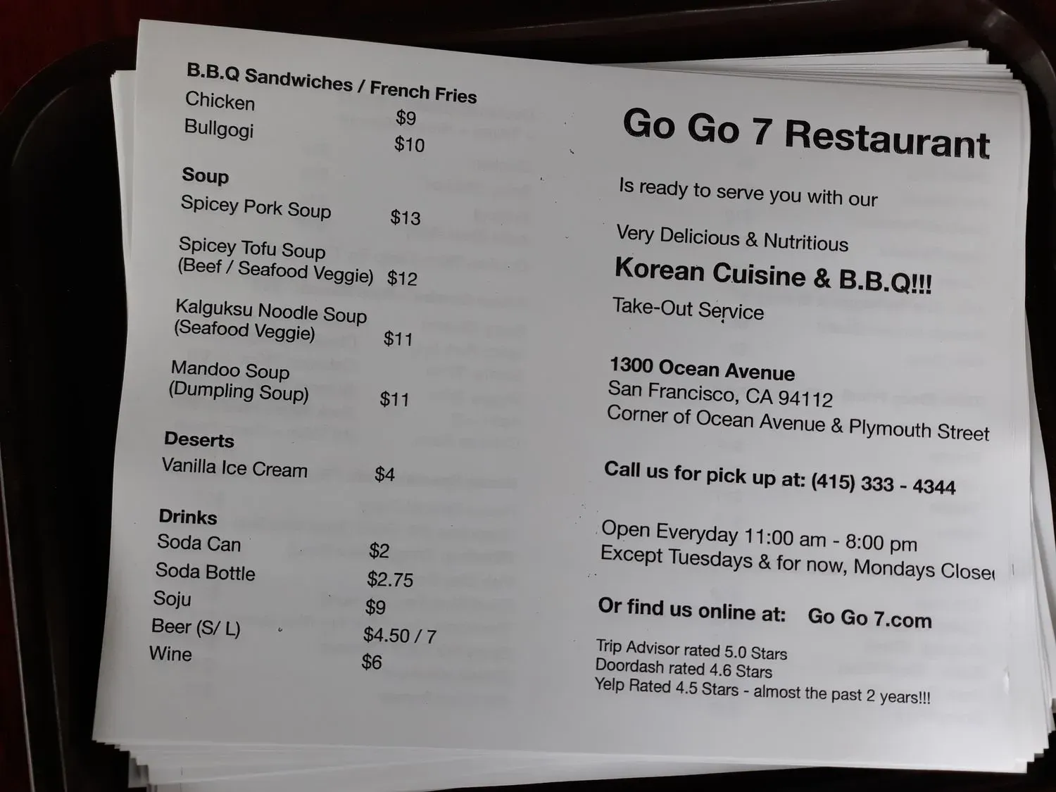 Menu 3