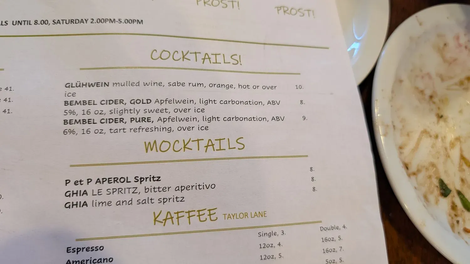 Menu 5