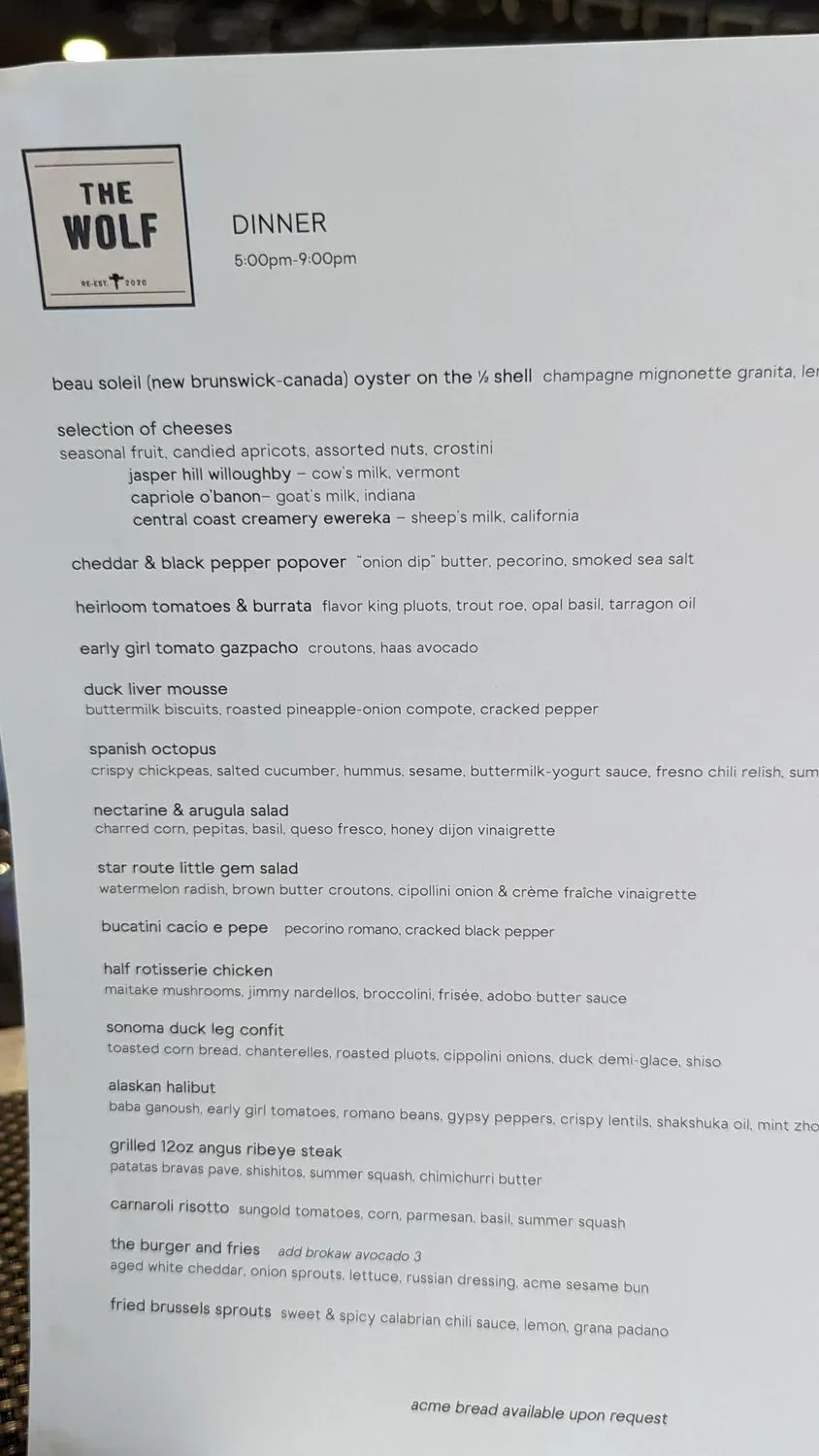 Menu 5