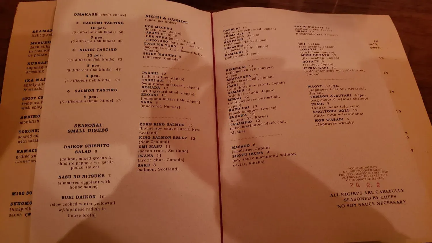 Menu 5