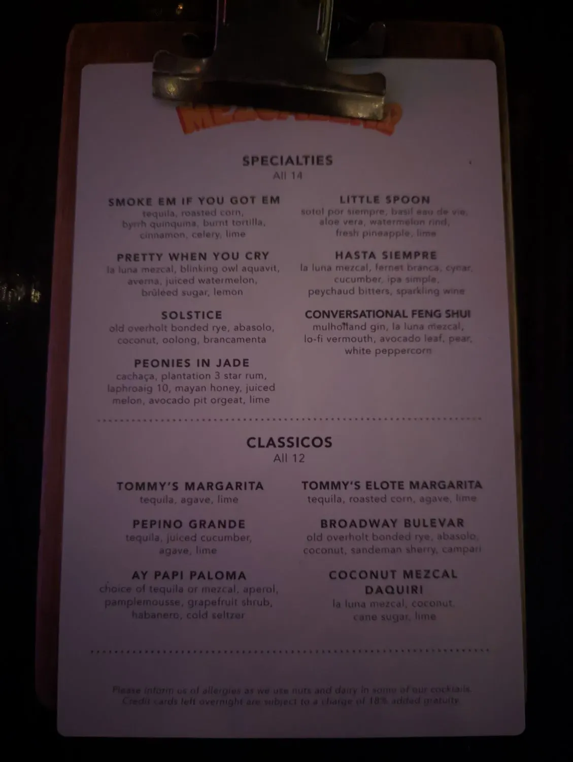 Menu 1