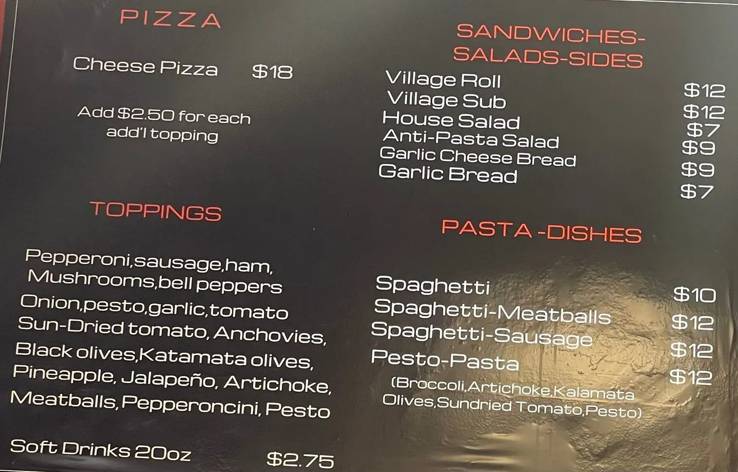 Menu 1