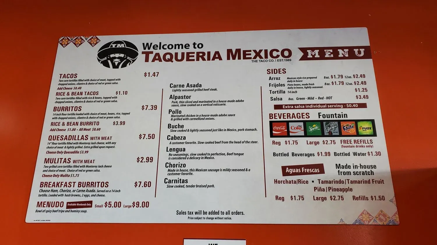 Menu 1