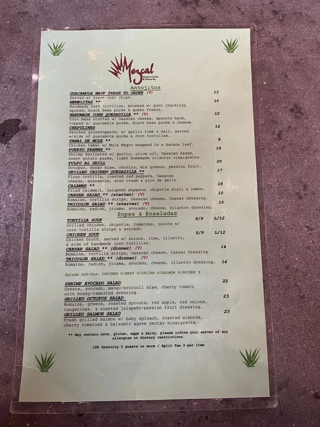 Menu 1